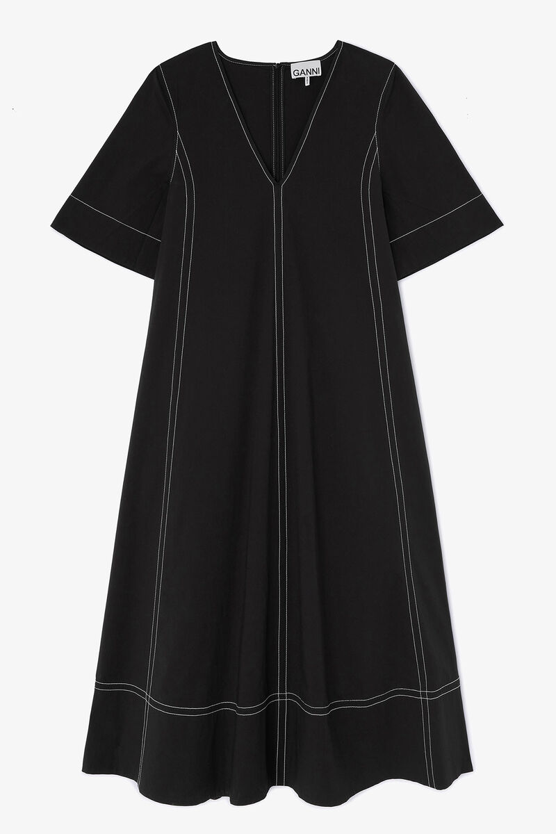 Vestido Preto de Algodão em A