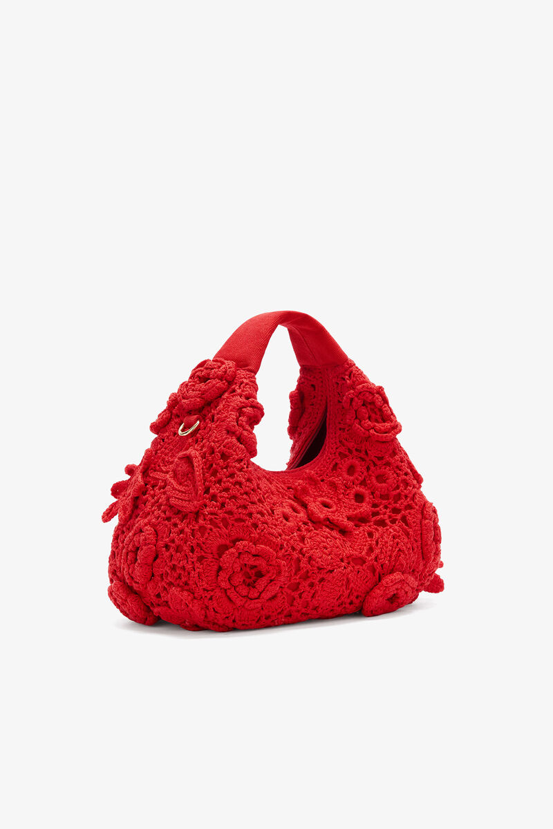 Mini Hobo Bag em Crochê Vermelho