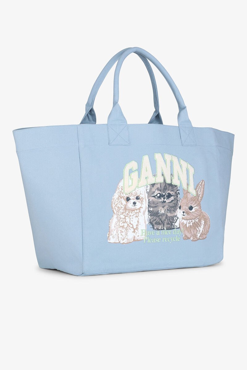 Bolsa de Mão Estampada Animal Azul XXL