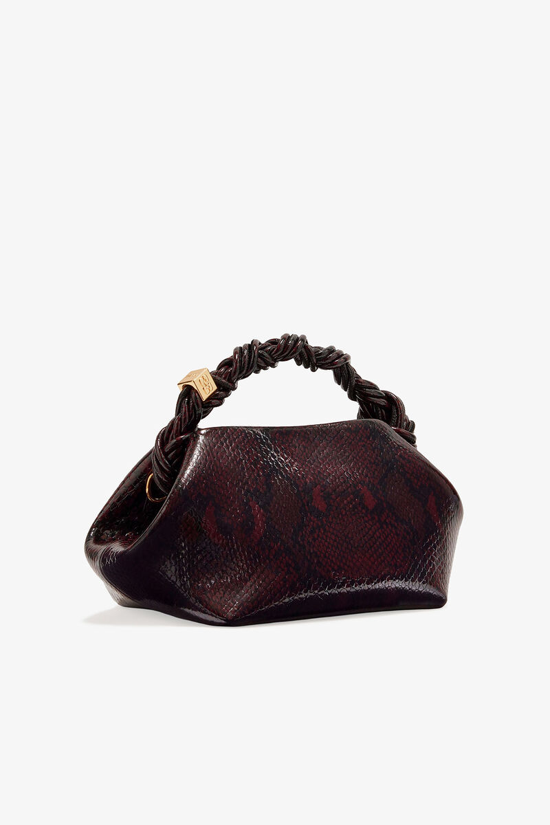 Bolsa Pequena Snake Burgundy