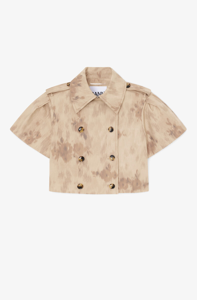 Jaqueta em Algodão Estampado
