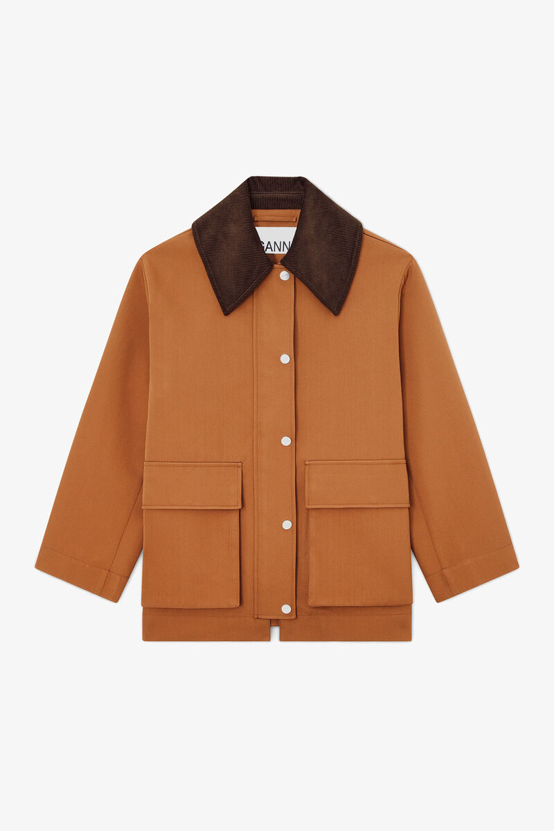 Jaqueta em Twill Marrom