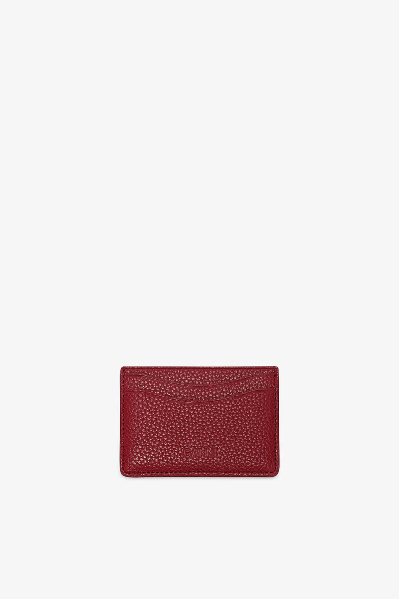 Bou Porta-cartões em Vermelho Granulado