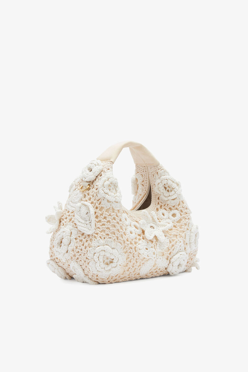 Mini Hobo Bag em Crochê Branco