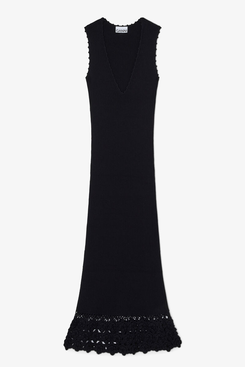 Vestido Longo em Croché de Algodão