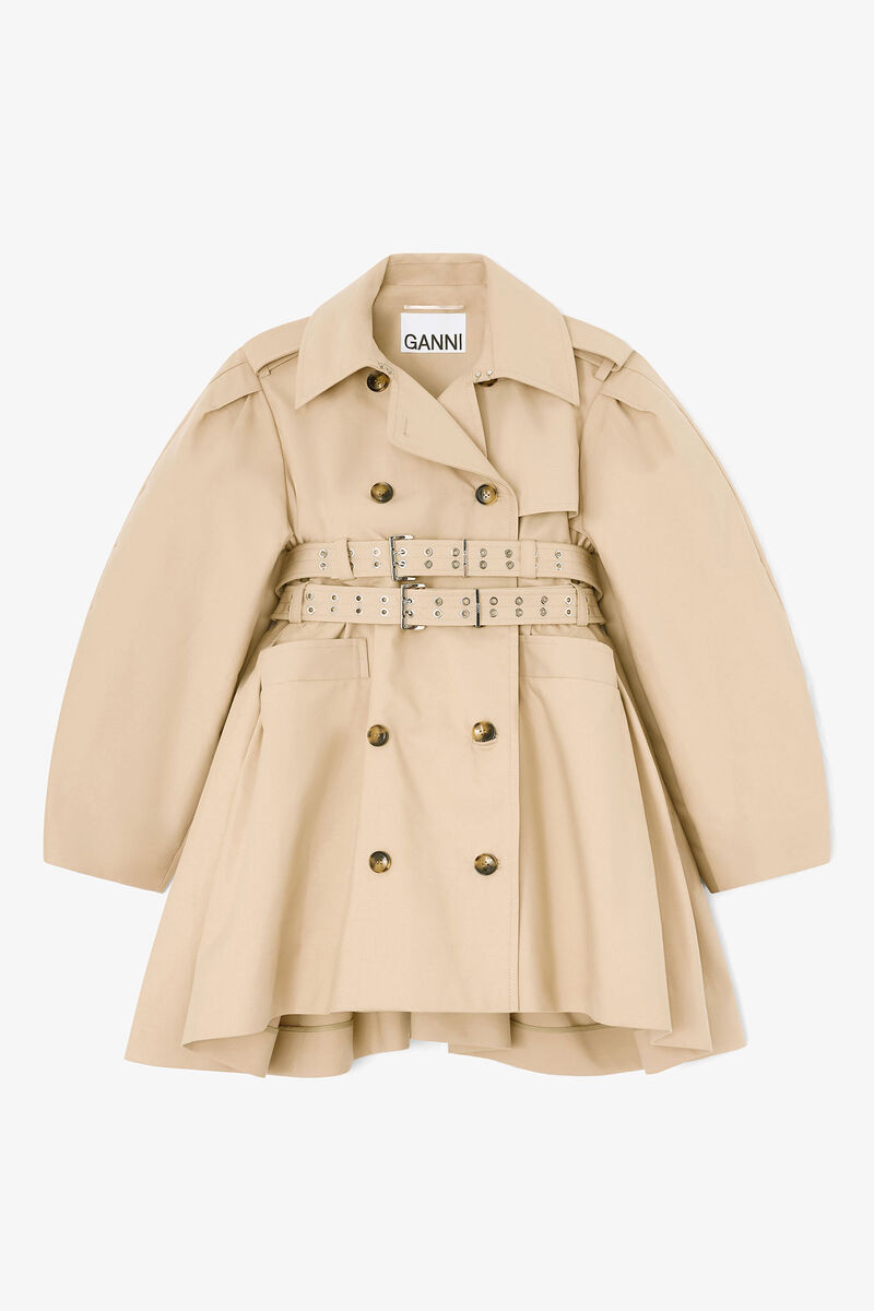 Trench Coat em Algodão Duplo