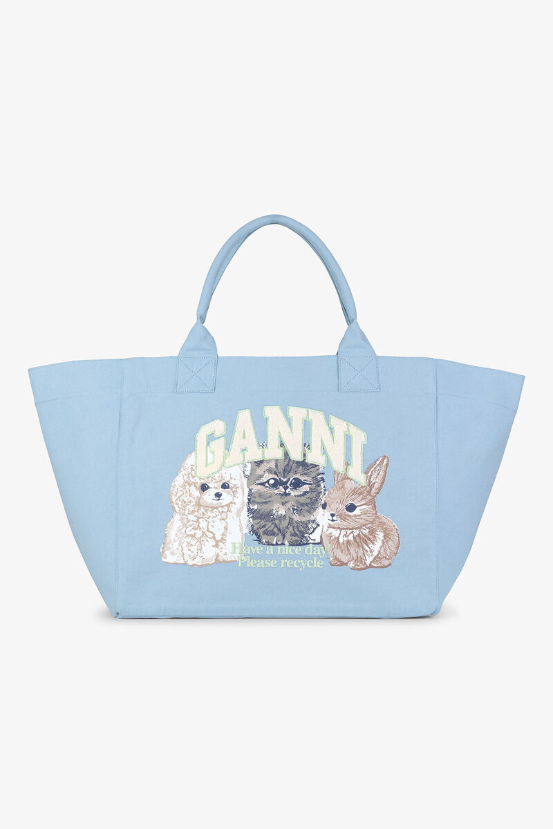 Bolsa de Mão Estampada Animal Azul XXL