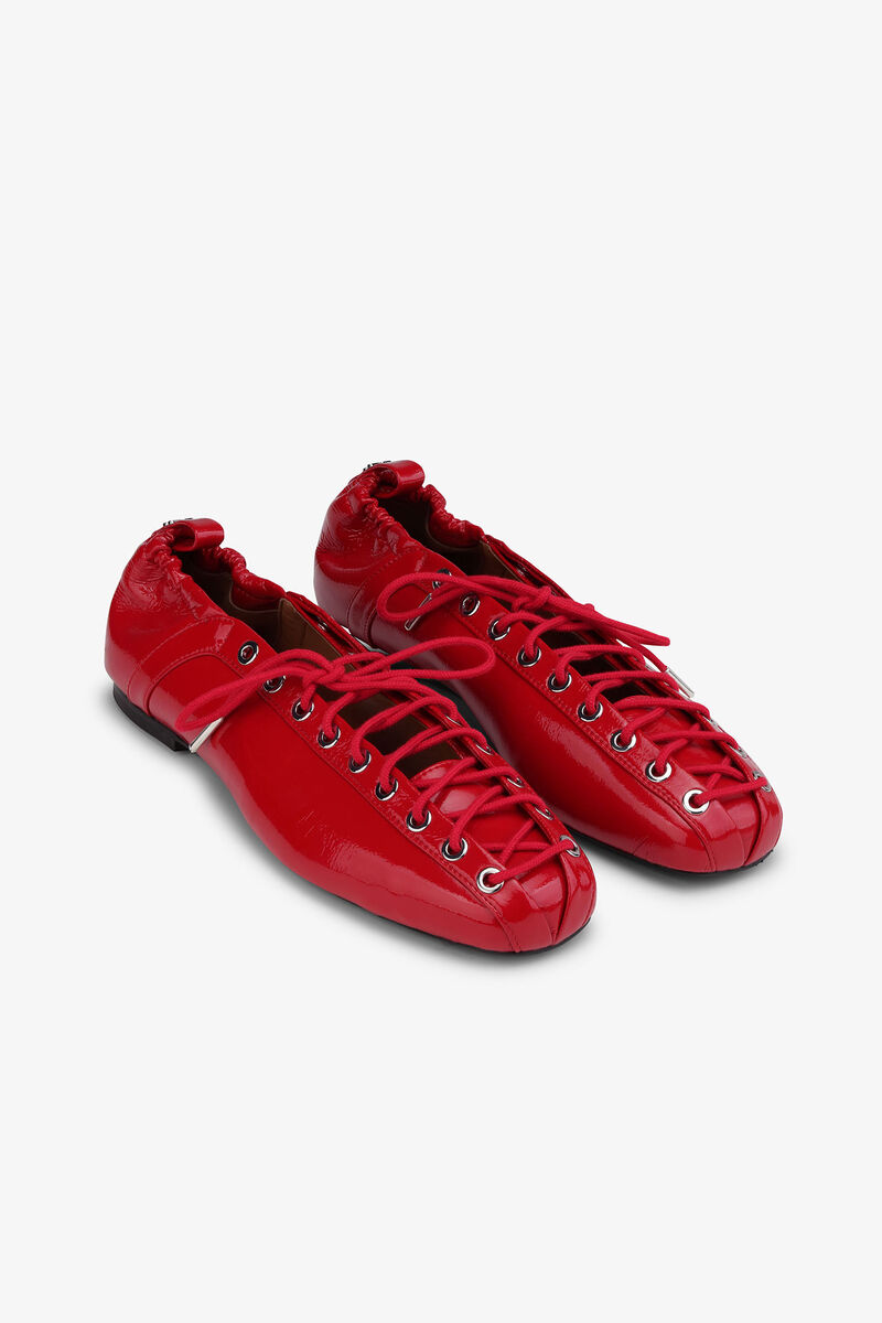 Ballets de Cadarço em Vermelho