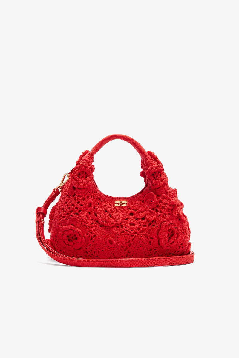Mini Hobo Bag em Crochê Vermelho