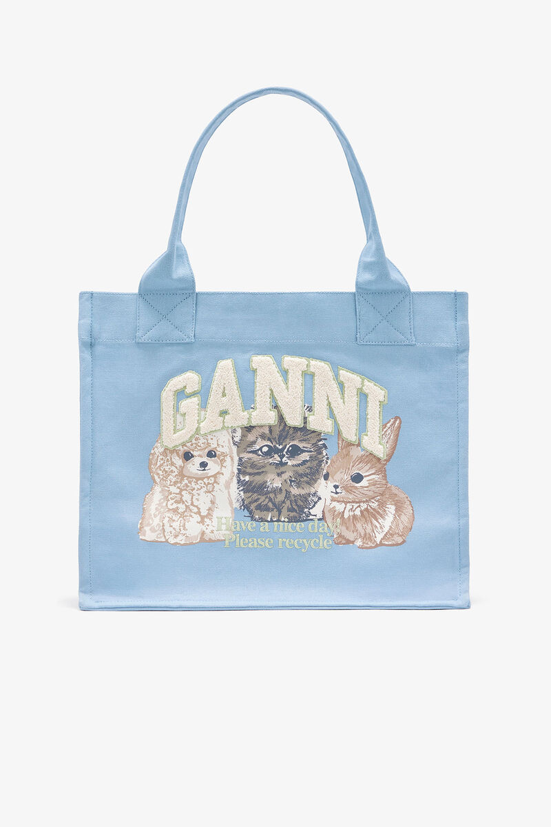Bolsa de Mão Grande Animal Azul