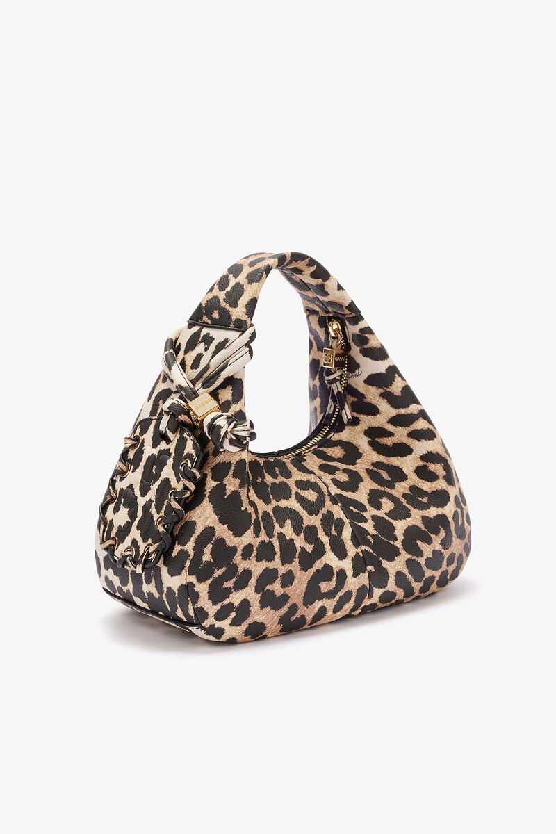 Mini Hobo Bag em Leopardo Granulado