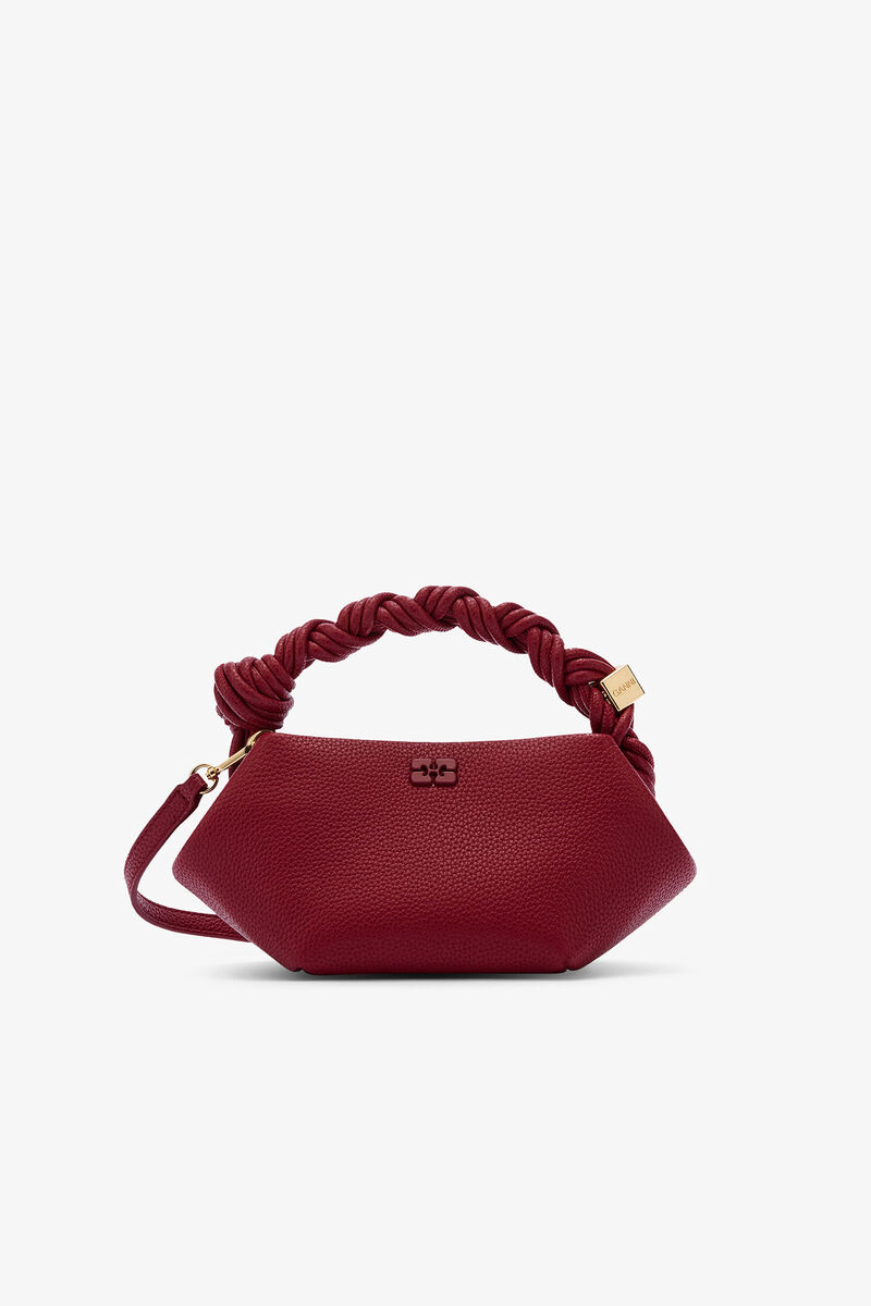 Bolsa Mini Bou com Grãos Burgundy