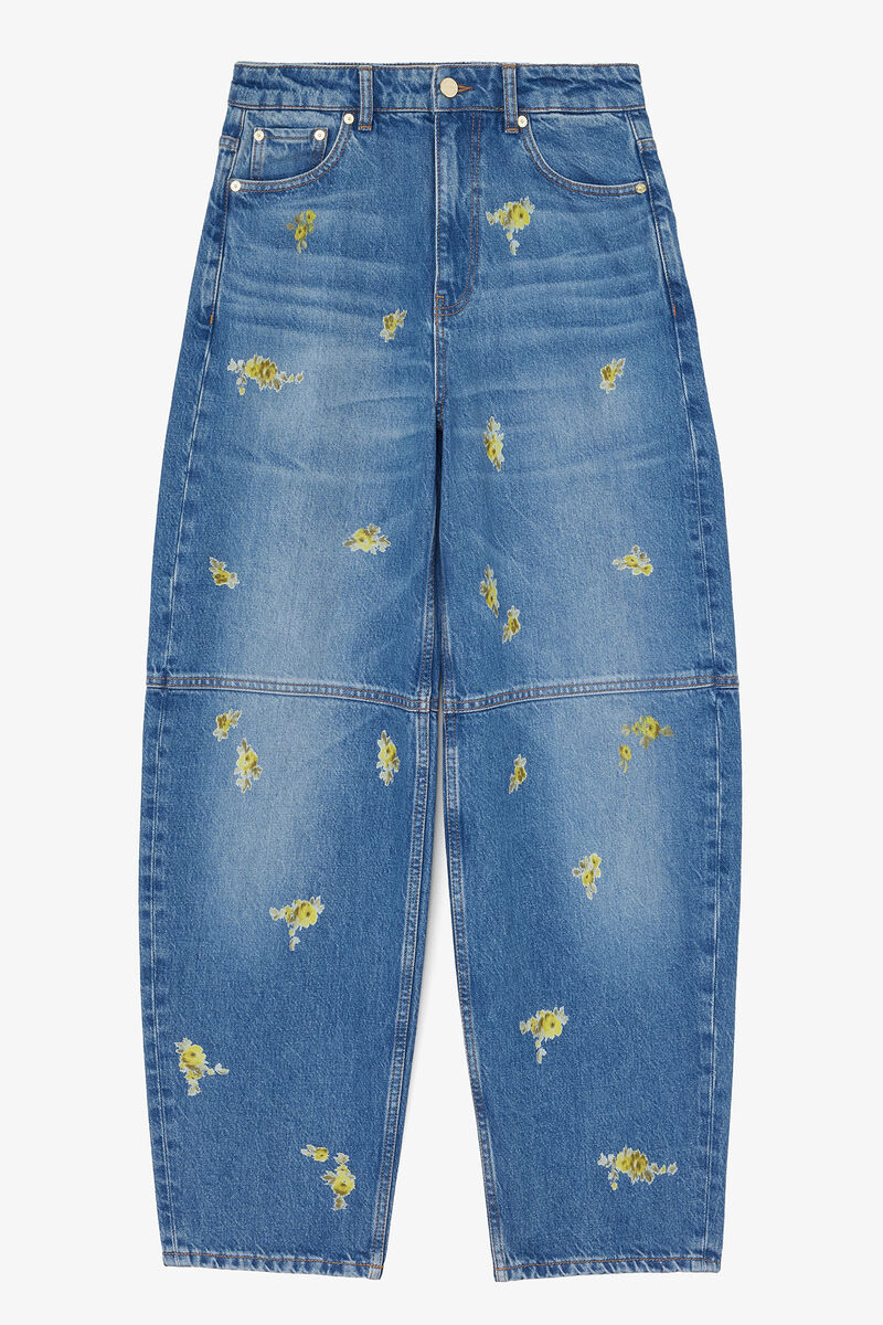 Calças Stary em Denim Estampado