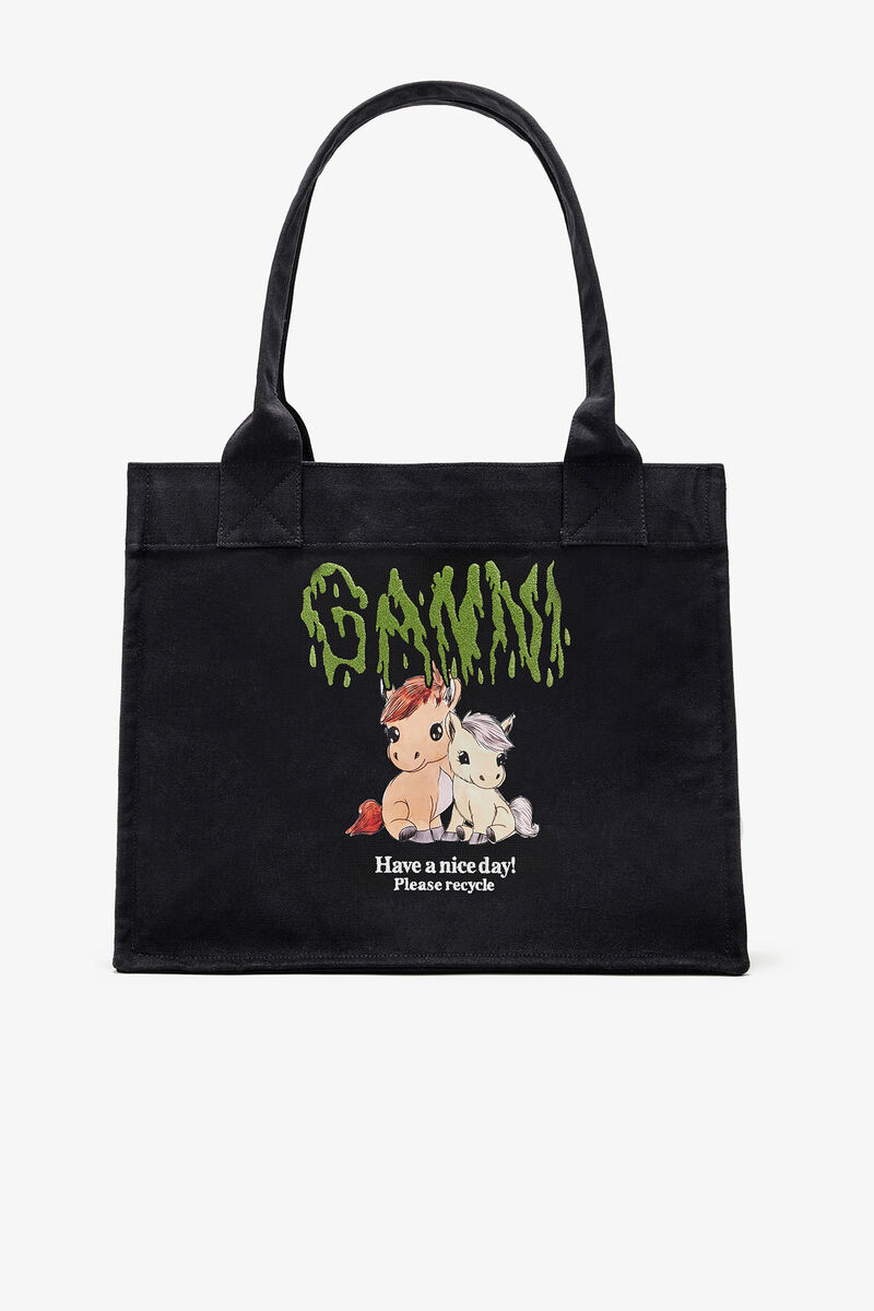Bolsa de Mão Grande com Estampa de Pônei
