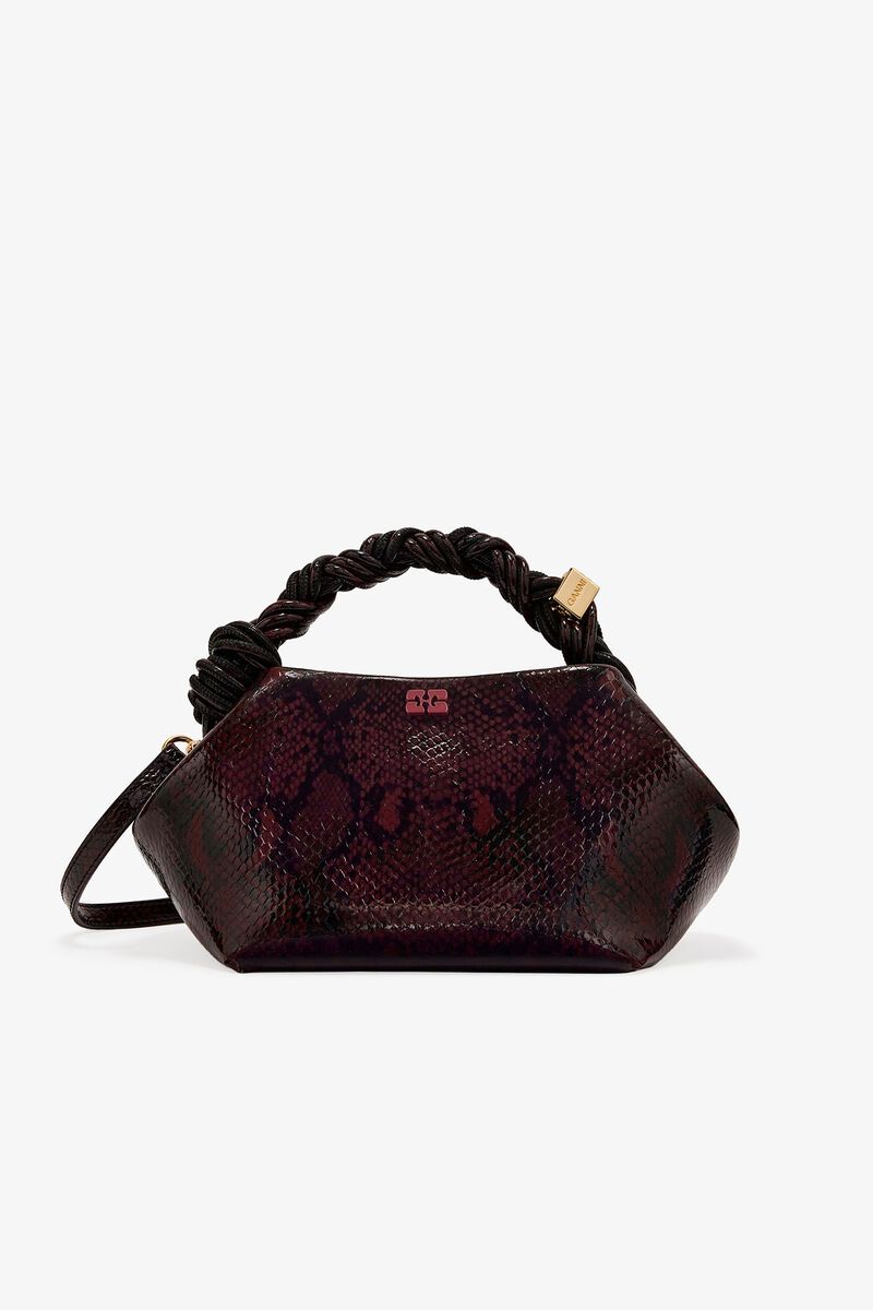Bolsa Pequena Snake Burgundy