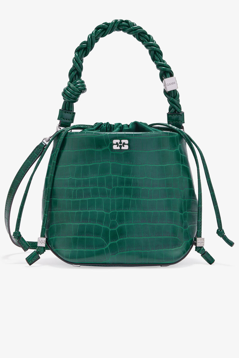Bolsa de Mão Bou Croco Patent Verde