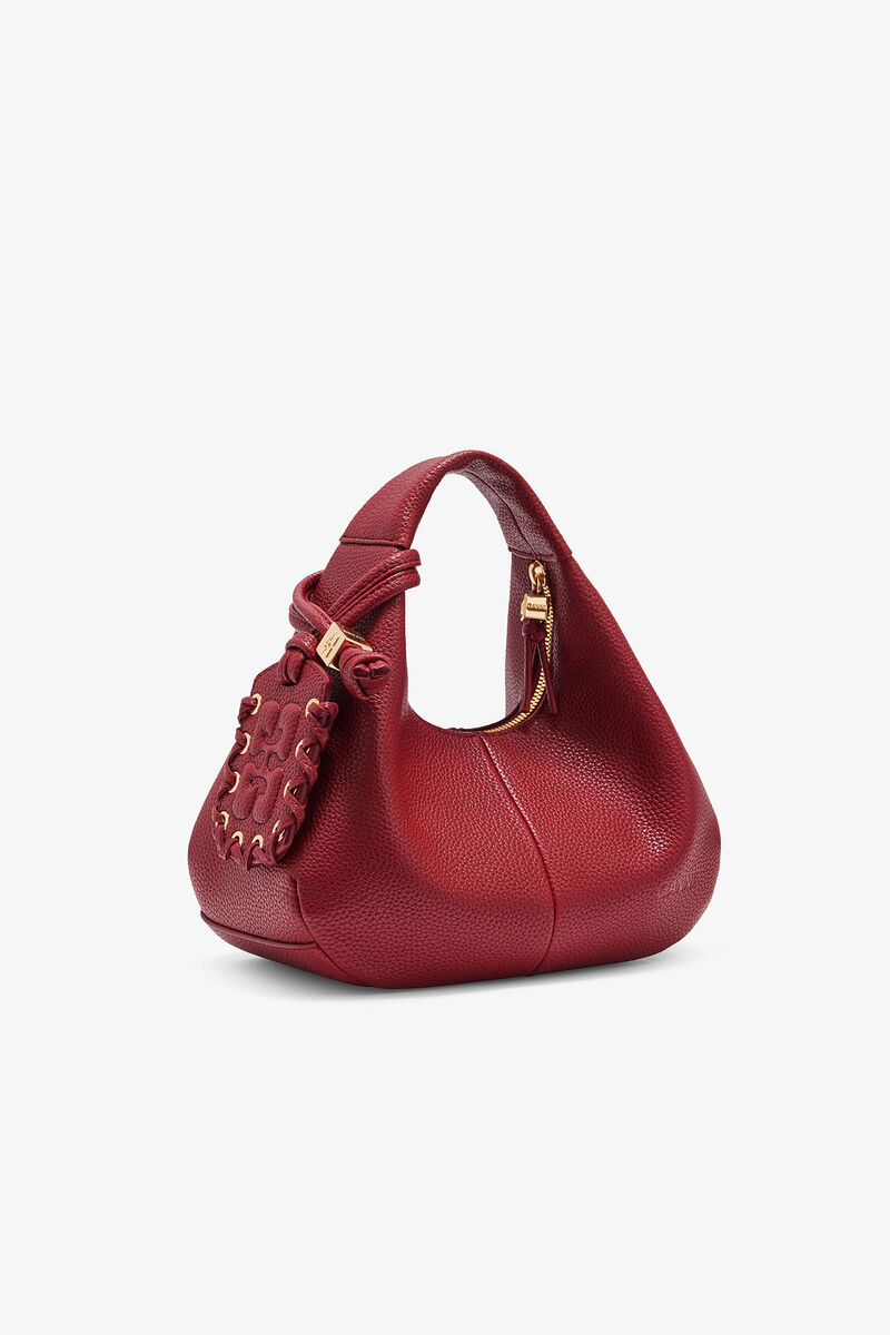 Bolsa Mini Hobo com Textura