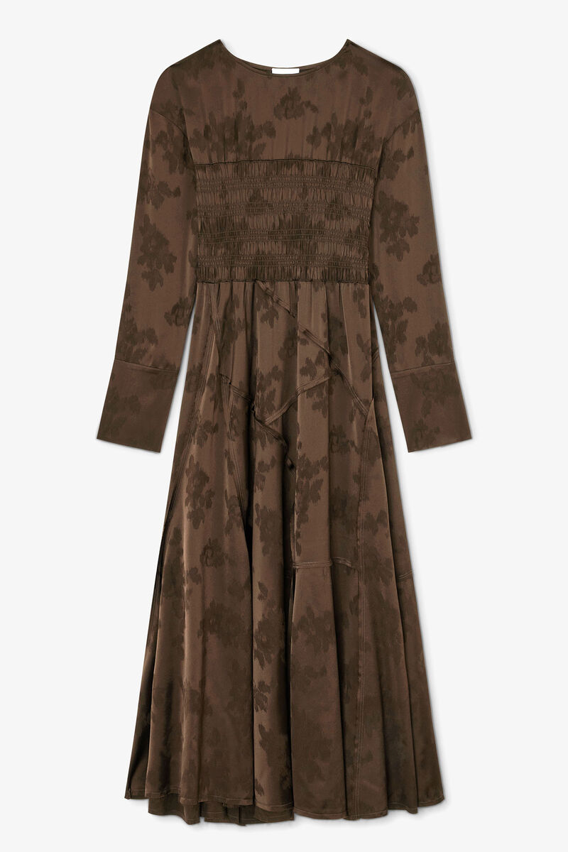 Vestido em Satin Marrom