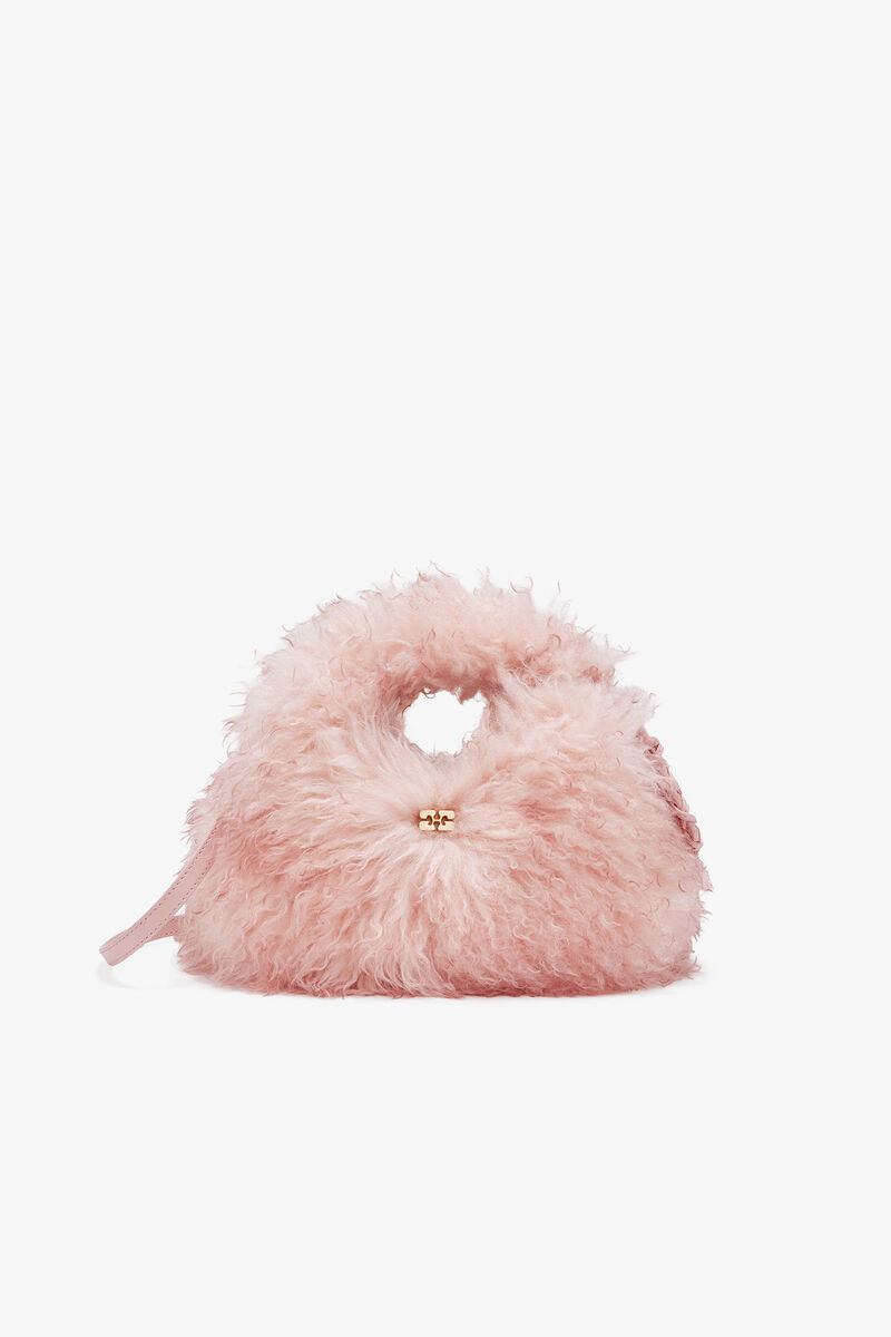 Bolsa Mini Hobo de Roupas Rosa