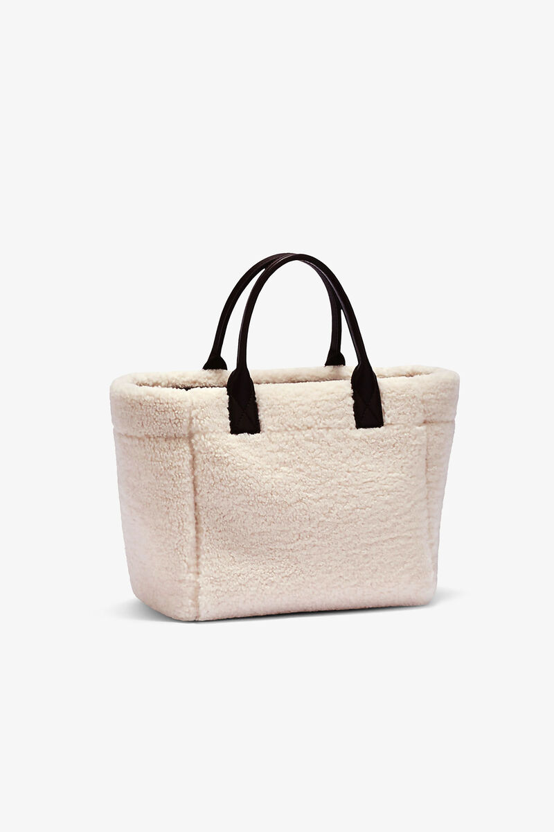 Bolsa de Mochila Pequena em Shearling