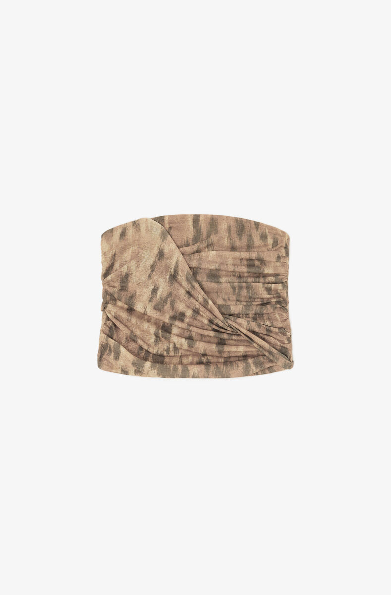 Bandeau Top em Malha Estampada