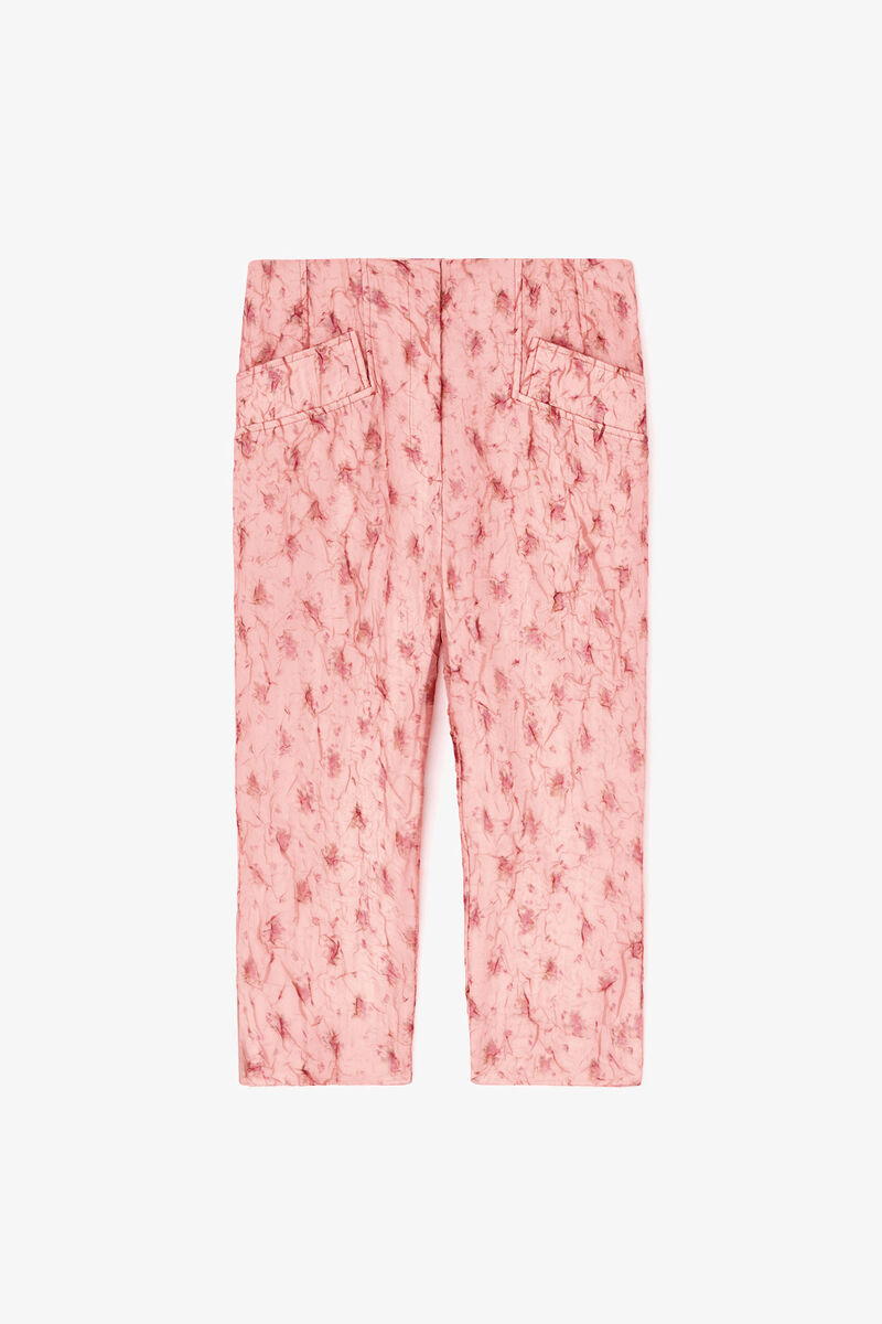 Calças Capri em Organza Shibori