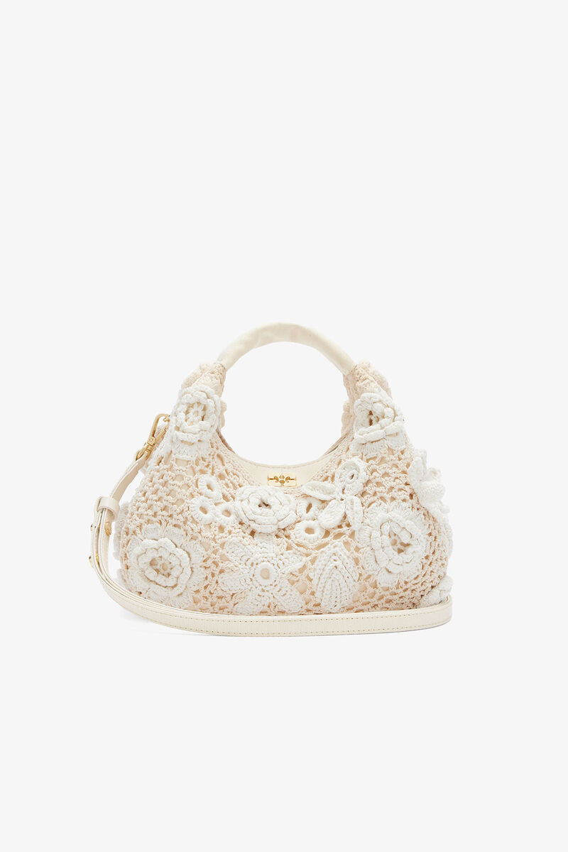 Mini Hobo Bag em Crochê Branco