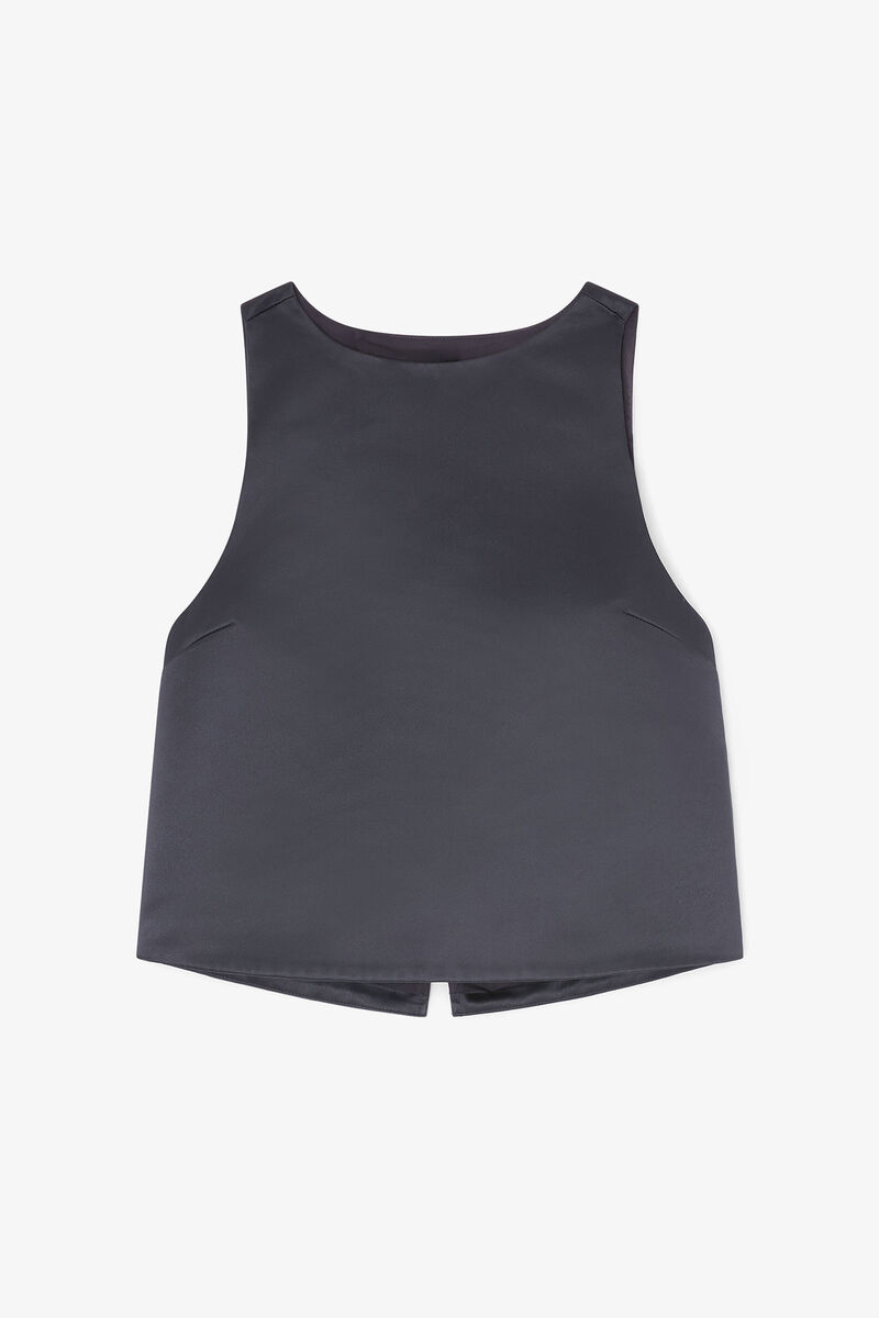 Top em Satin Preto