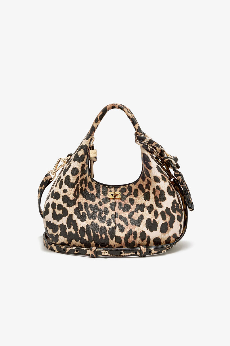 Mini Hobo Bag em Leopardo Granulado